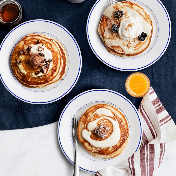 Apilco Tradition Blue-Banded Porcelain Dinner Plates | Williams Sonoma