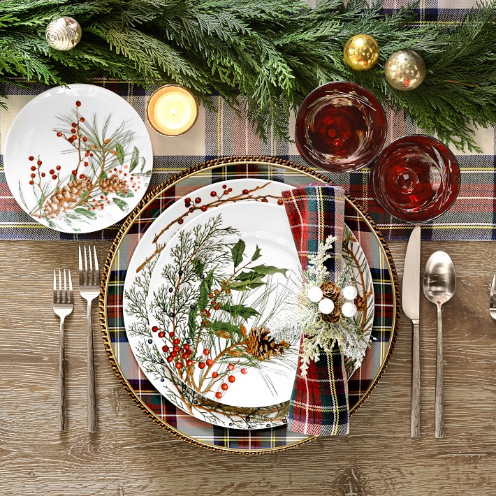 【新品】　WILLIAMS-SONOMA クリスマスプレート Noel Salad Plates, 24k Gold Porcelain | Williams Sonoma