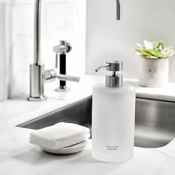Hold Everything Frosted Glass Soap &amp; Lotion Dispenser, 16oz.