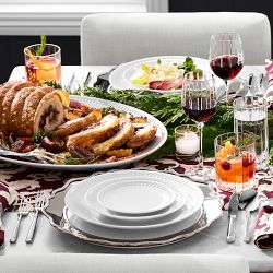 Pillivuyt Beaded Coupe Porcelain Oval Platter