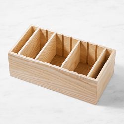 Hold Everything Adjustable Divided Cabinet &amp; Drawer Organizer, Ashwood