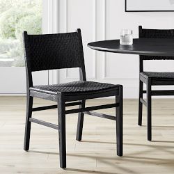 Sullivan Woven Dining Side Chair, Ebony
