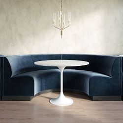 Garbo Upholstered Customizable Banquette &ndash; Smooth Back