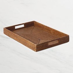 Hapao Rectangular Tray, Tea Stain