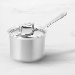 All-Clad D5® Brushed Stainless-Steel Saucepan, 2-Qt.