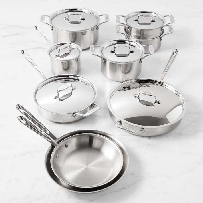 All-Clad d5 Stainless-Steel 15-Piece Cookware Set | Williams Sonoma