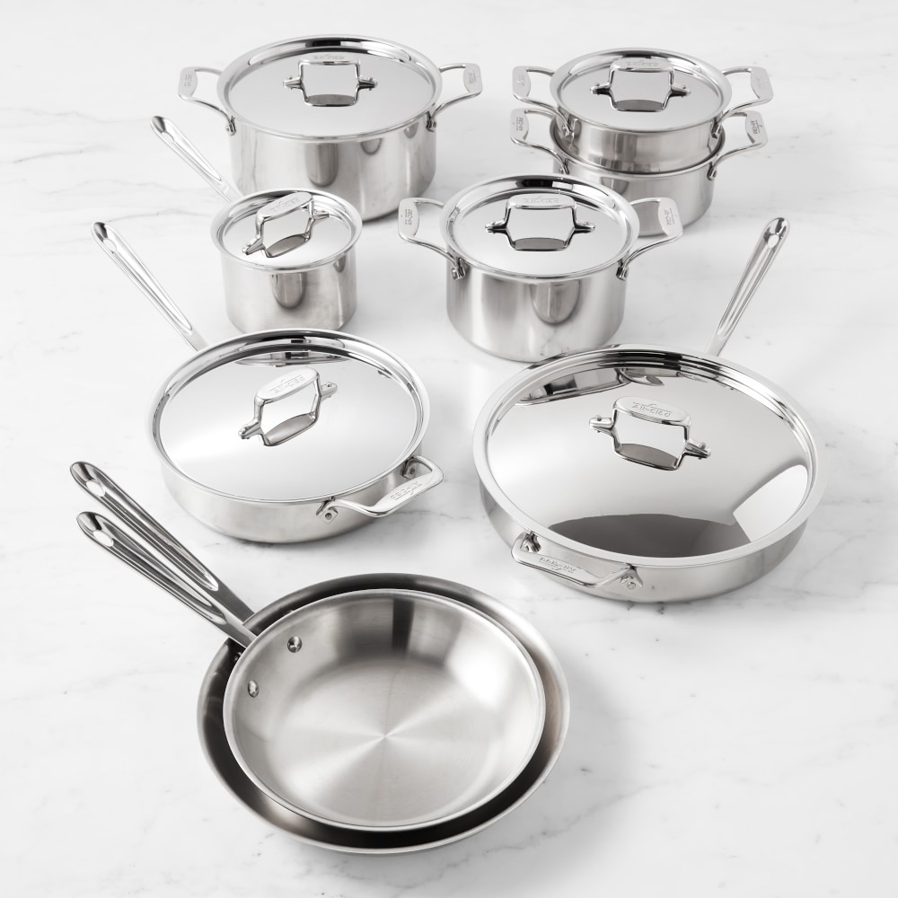 All-Clad d5 Stainless-Steel 15-Piece Cookware Set | Williams Sonoma