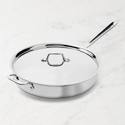 All-Clad D3 Tri-Ply Stainless-Steel Sauté Pan, 6-Qt.