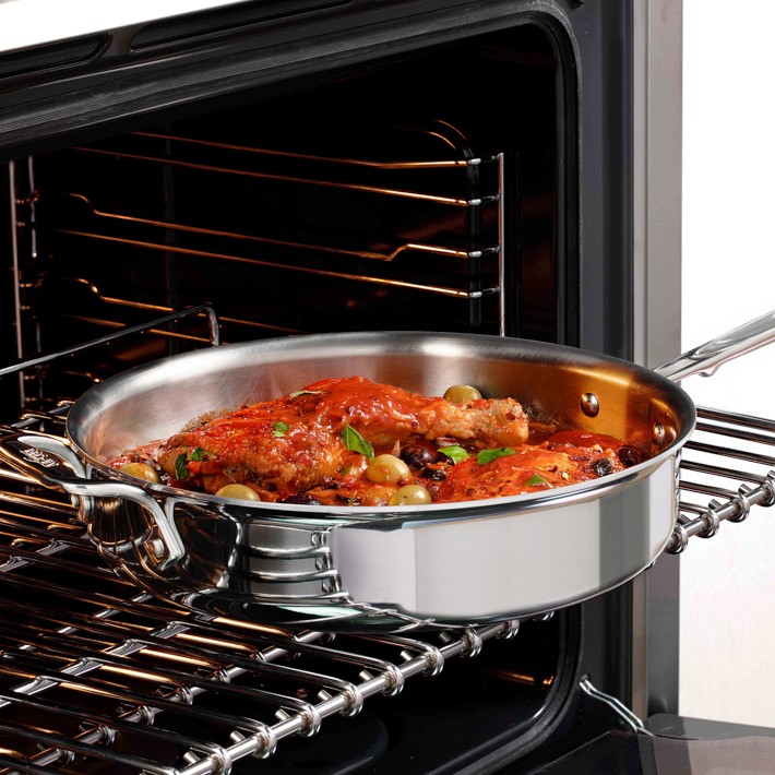 All-Clad D3 Tri-Ply Stainless-Steel Deep Sauté Pan, 6-Qt