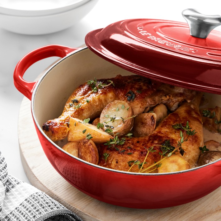 【未使用】LE CREUSET プラム型両手鍋　18センチ　2.1リットル le-creuset-signature-enameled-