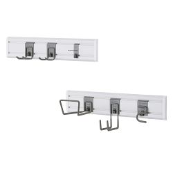 TRINITY® Garage 8-Piece Storage Track with Hooks White
