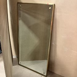 OPEN BOX:Gramercy Narrow Rectangular Mirror, 26" X 48", Antique Brass