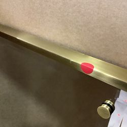 OPEN BOX:Gramercy Narrow Rectangular Mirror, 26" X 48", Antique Brass