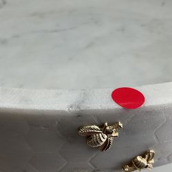 OPEN BOX: Williams Sonoma Honeycomb Pedestal Marble Fruit Bowl