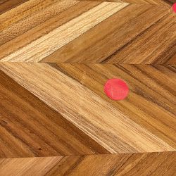 OPEN BOX: Herringbone Rectangular Teak Cheese Board, Large