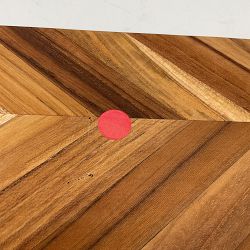 OPEN BOX: Herringbone Rectangular Teak Cheese Board, Large