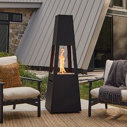Alpine Outdoor Fire Chiminea, Black