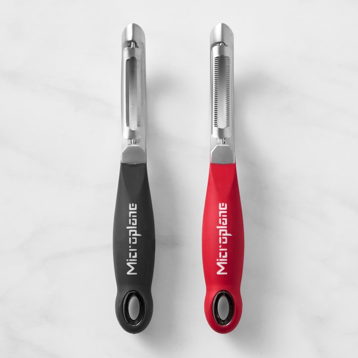 Microplane® Pro Serrated & Straight Peelers Set | Williams Sonoma