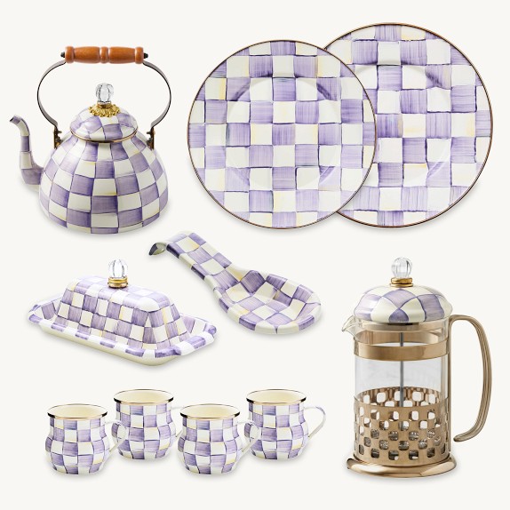Mackenzie-Childs Violet Check Collection | Williams Sonoma