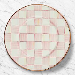 MacKenzie-Childs Rosy Check Enamel Salad  Plate