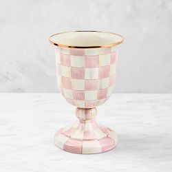 MacKenzie-Childs Rosy Check Pedestal Vase