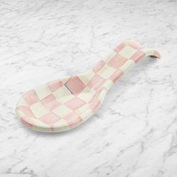 MacKenzie-Childs Rosy Check Enamel Spoon Rest