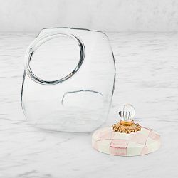 MacKenzie-Childs Rosy Check Enamel Cookie Jar
