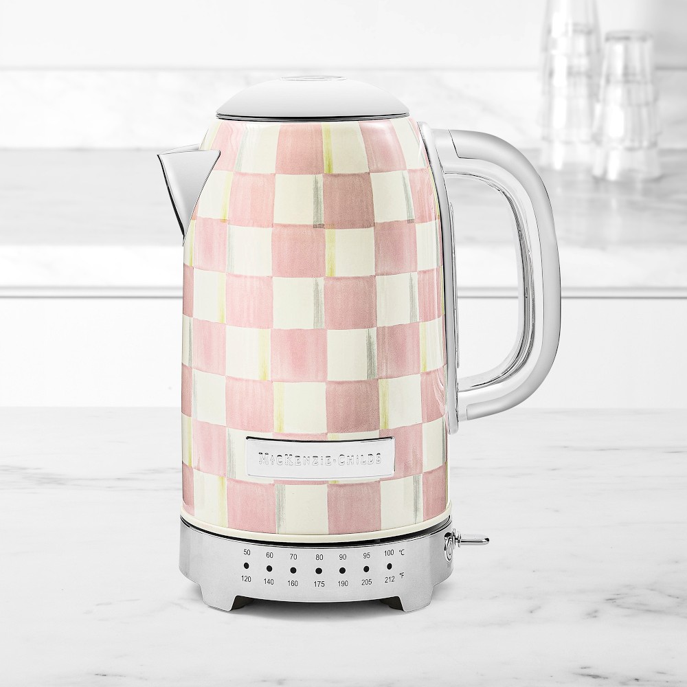 MacKenzie-Childs Rosy Check Electric Kettle - Rosy Check