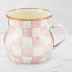 MacKenzie-Childs Rosy Check Enamel Mug