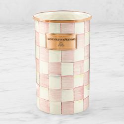 MacKenzie-Childs Rosy Check Enamel Utensil Holder