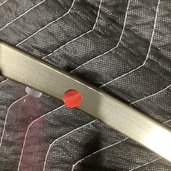 OPEN BOX: Bradley Curved Back Side Chair, Performance Slub Weave White, Antique Brass