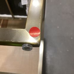 OPEN BOX: Bradley Curved Back Side Chair, Performance Slub Weave White, Antique Brass