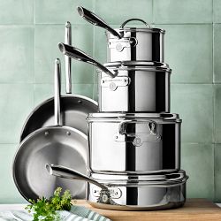 Williams Sonoma Signature Thermo-Clad™ Stainless-Steel 10-Piece Cookware Set