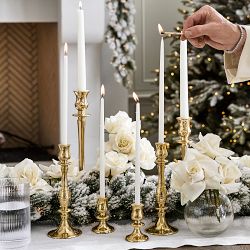12" White Taper Candles, Set of 2