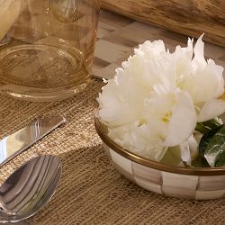 MacKenzie-Childs Mocha Check Everyday Bowls, Set of 4