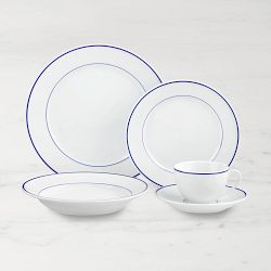 Apilco Tradition Blue-Banded Porcelain Dinnerware Collection
