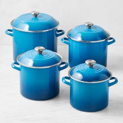 Le Creuset Enameled-Steel Stock Pot with Stainless-Steel Knob
