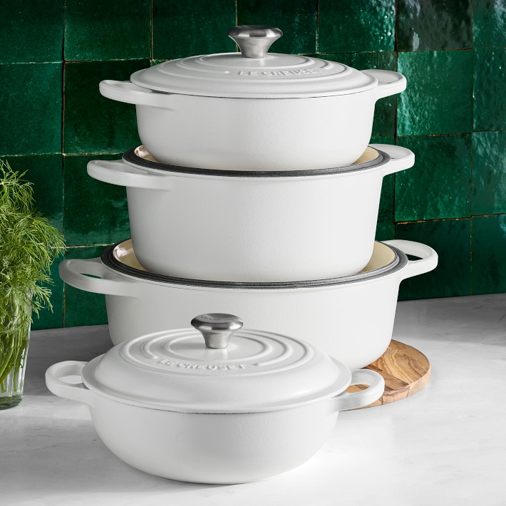 LE CREUSET20センチ鍋 人気カラー ホワイト le-creuset-matte-white-