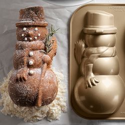 Nordic Ware 3D Snowman Pan Nonstick | Williams Sonoma