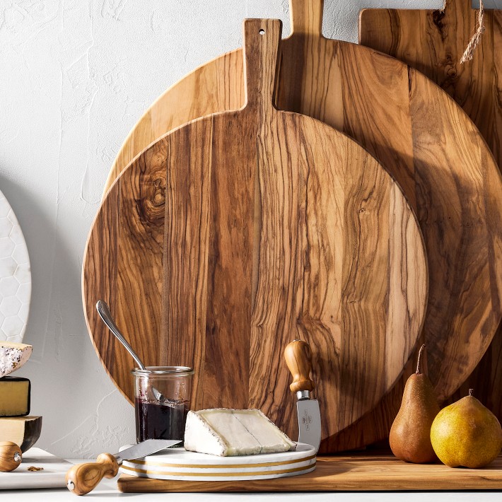 Olivewood Cheese Knives - Set of 3 | Cheese Tools | Williams Sonoma