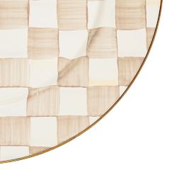 MacKenzie-Childs Mocha Check Chargers, Set of 4