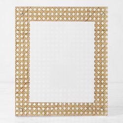 Rattan and Acrylic Block Picture Frames