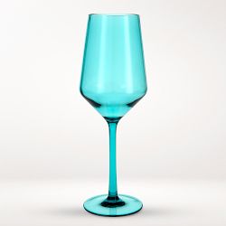 Outdoor Pure White Wine Glasses, Set of 6, Aqua