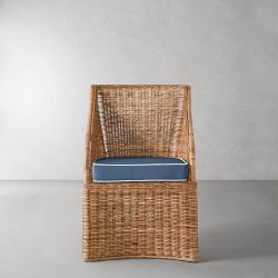 OPEN BOX:Farallon Armchair Cushion, Sunbrella Performance Canvas, Denim Blue