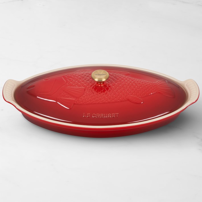 Le Creuset Stoneware Oval Fish Baker, 1 3/4 Qt. | Williams Sonoma