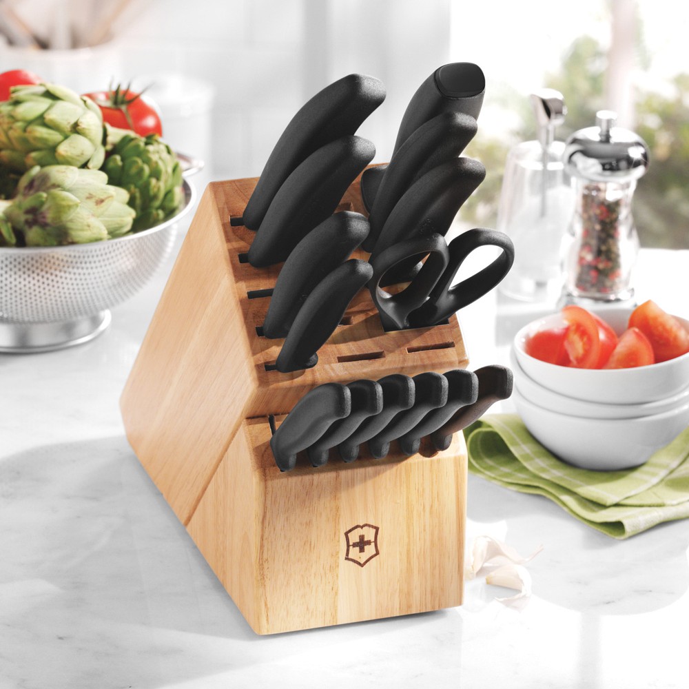 Victorinox Swiss Classic Knife Block, Set of 15 - Black, Set of 15