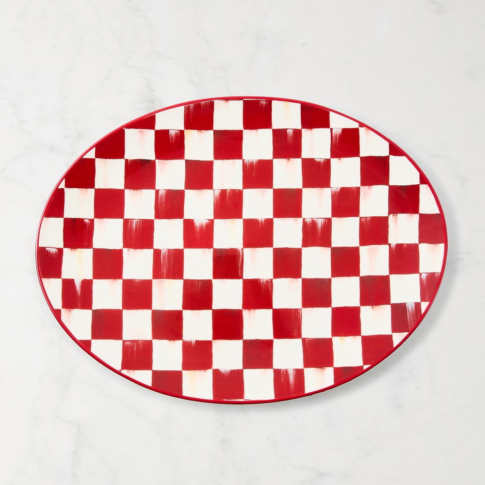 MacKenzie-Childs Cherry Check Serving Platter