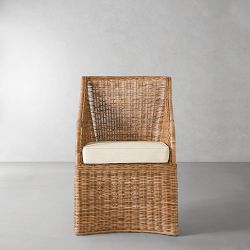 Farallon Armchair Cushion, Sunbrella Performance Canvas, Canvas