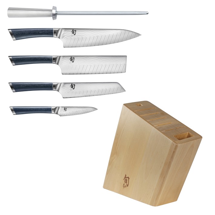 Shun Shiranami Knife Block, Set of 6 | Williams Sonoma