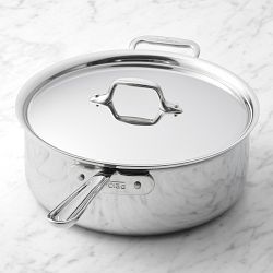 All-Clad D3 Tri-Ply Stainless-Steel Deep Sauté Pan, 6-Qt.